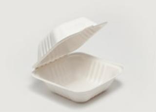 Sugar Cane Clam Tray 14x14cm - Vegware