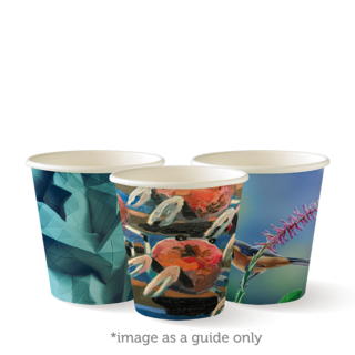 6oz Coffee Cups Single Wall Art Series - BioPak