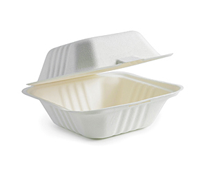 Clamshell 6x6 White BioCane - BioPak